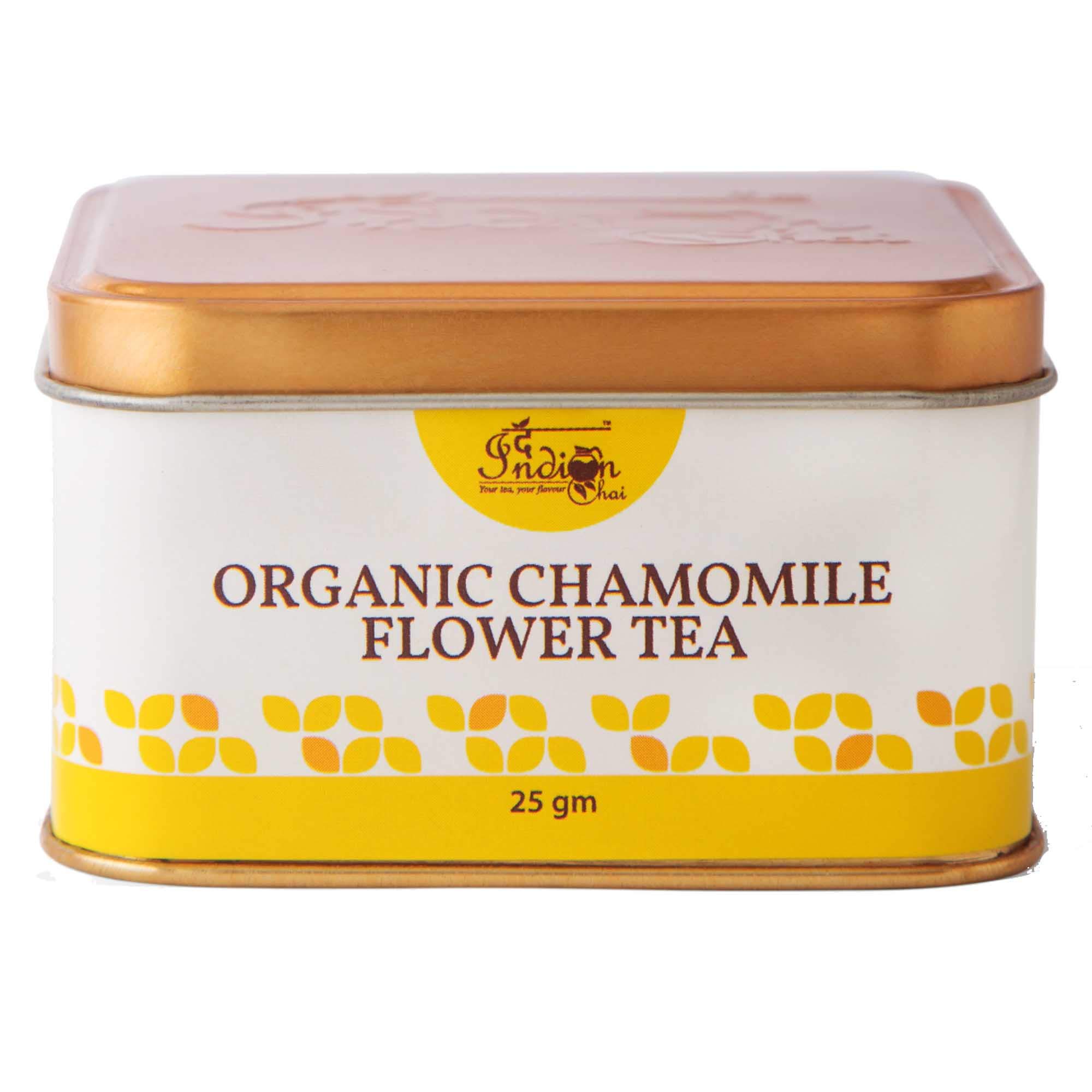The Indian Chai - Organic Chamomile Tea (Tin) for Sleep, Stress and Anxiety, Caffeine Free (25 grams, 30 cups) (B08NDN138C) Amazon Price History, Amazon Price Tracker