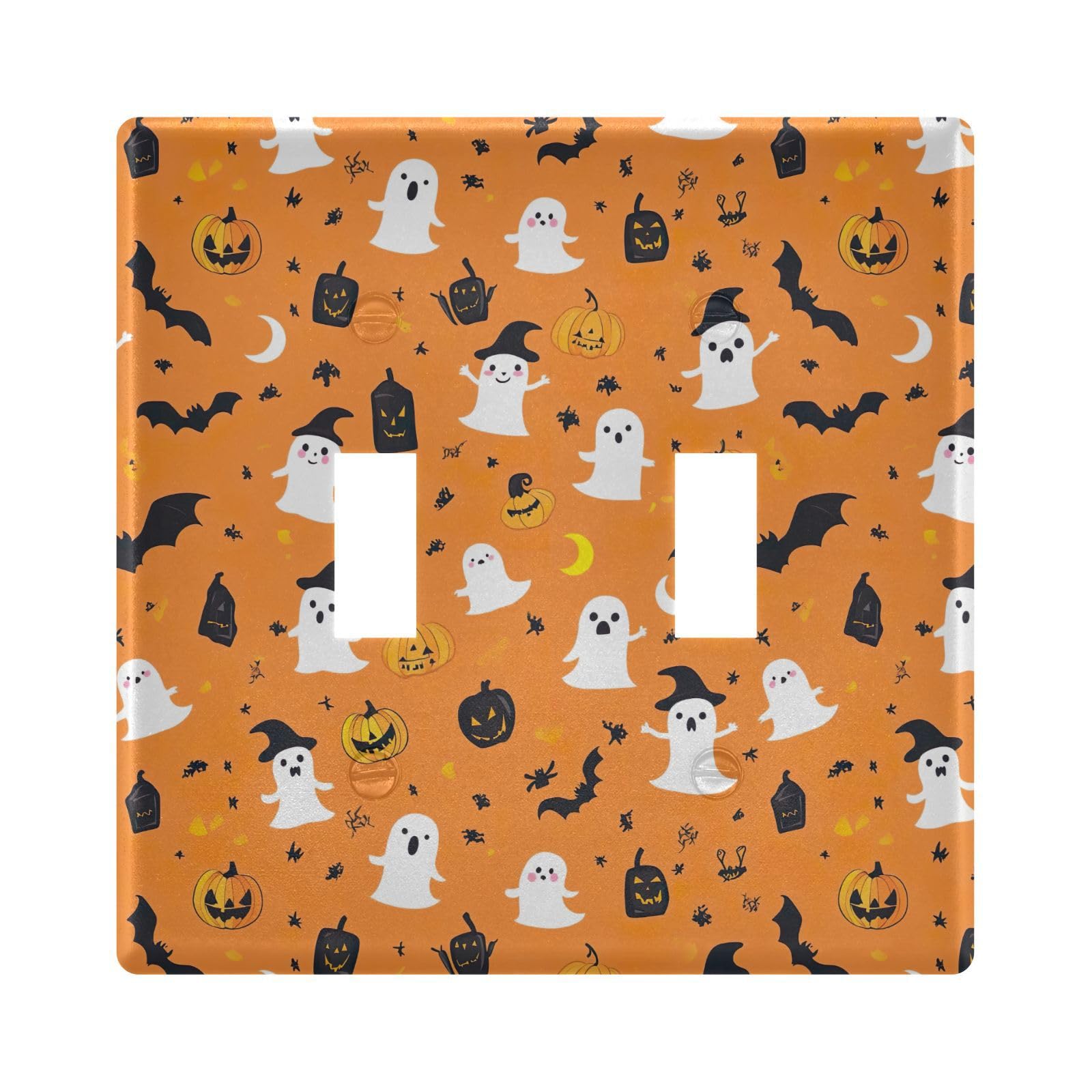 UMIRIKO Halloween Pumpkin Ghosts Bats Light Switch Cover Plate Covers Decorative Double Toggle Home Decor 202b7135