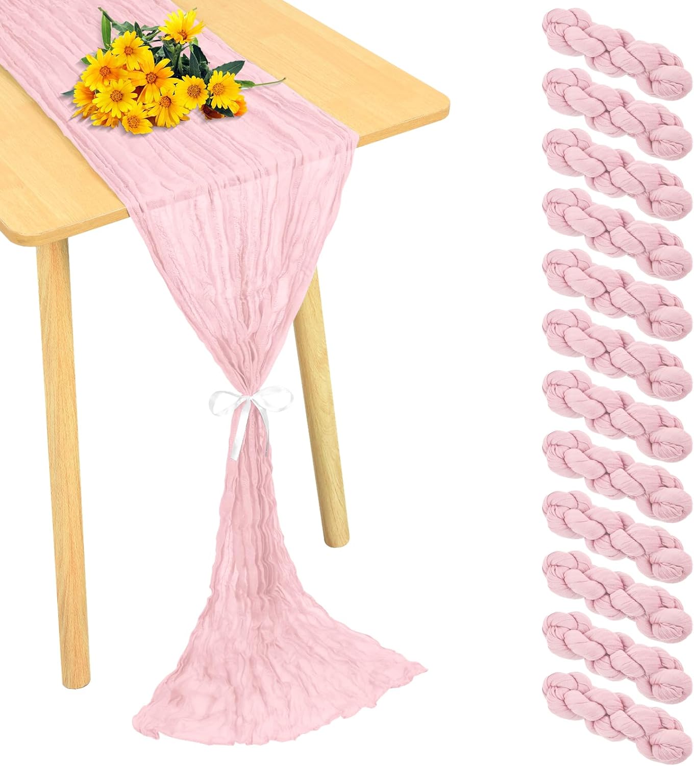 12 Pack Cheesecloth Table Runner 20 x 120 inch Cheese Cloth