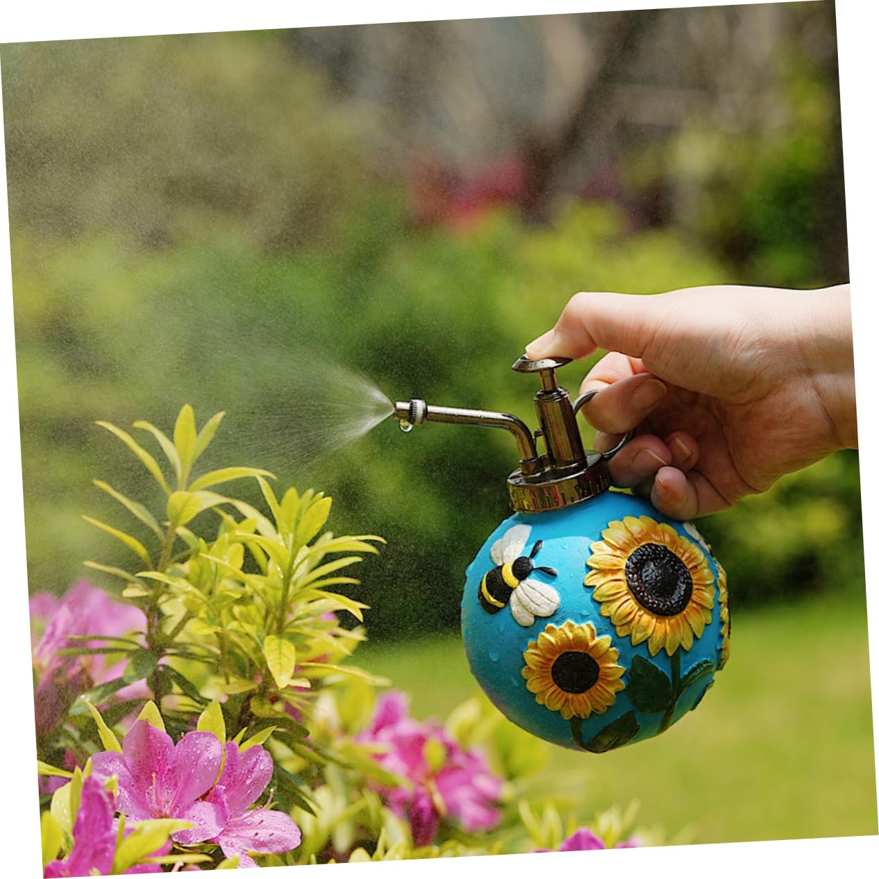 Sprühflasche für Garten Pflanzen und Blumen, Edelstahl, Kompakt