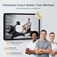 Vista 7 de 2026update Magnetic Rowing Machines for Home,Rower Machine with 16 Levels,Powerful Silent Magnetic Resistance,350lbs Weight Capacity,LCD Negro