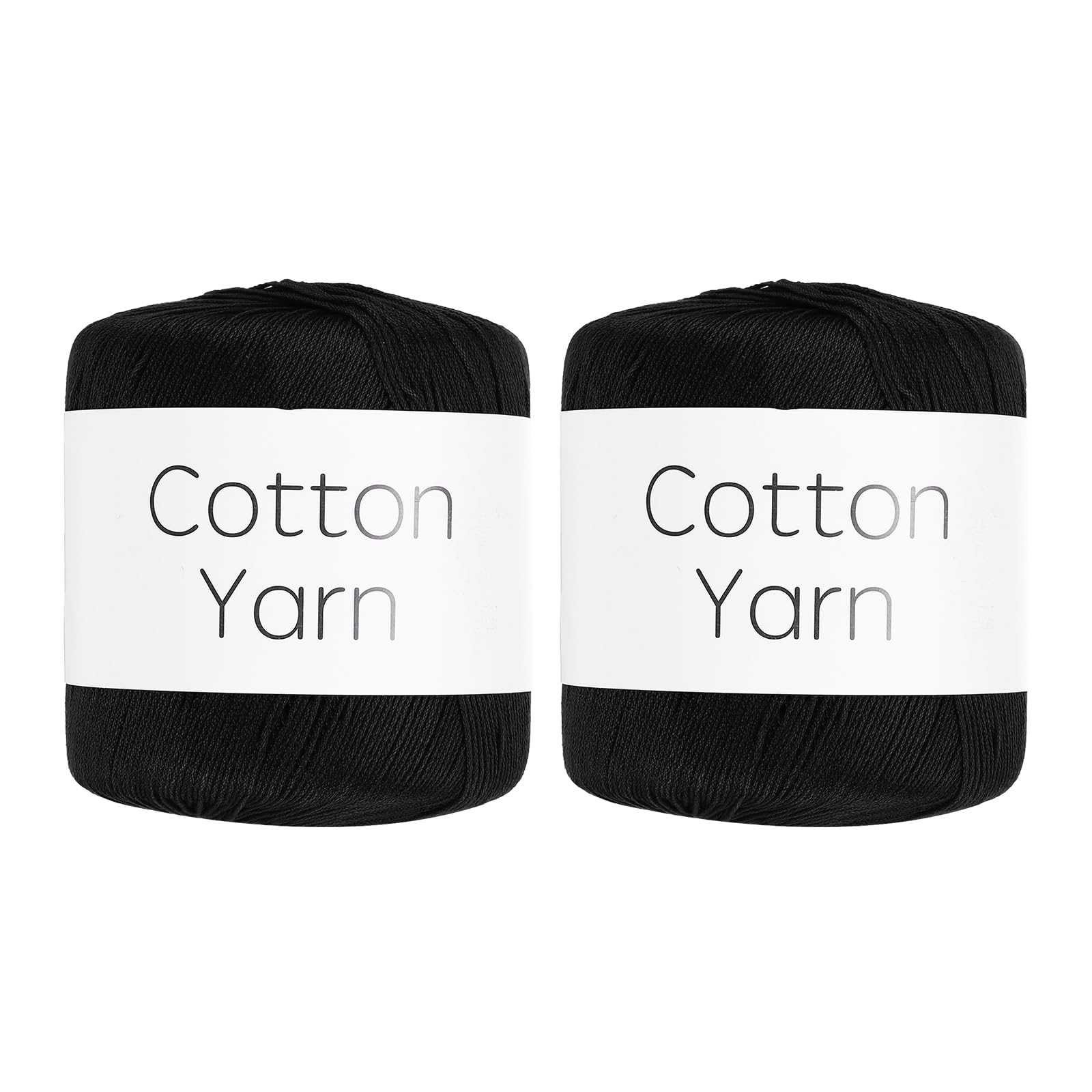 Fil de coton anti-dédoublement noir fil à tricoter doux 100% coton pour DIY