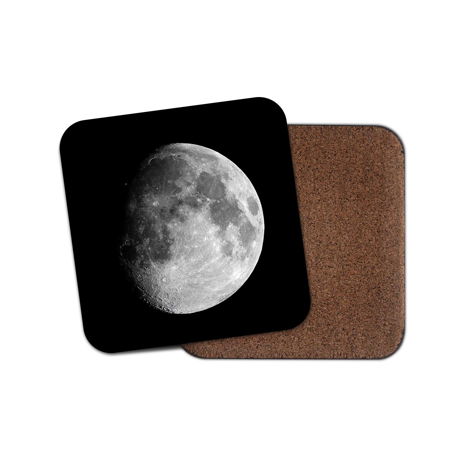 1 x The Moon Cork Backed Drinks Coaster - Space Planets Solar System Fun #8939