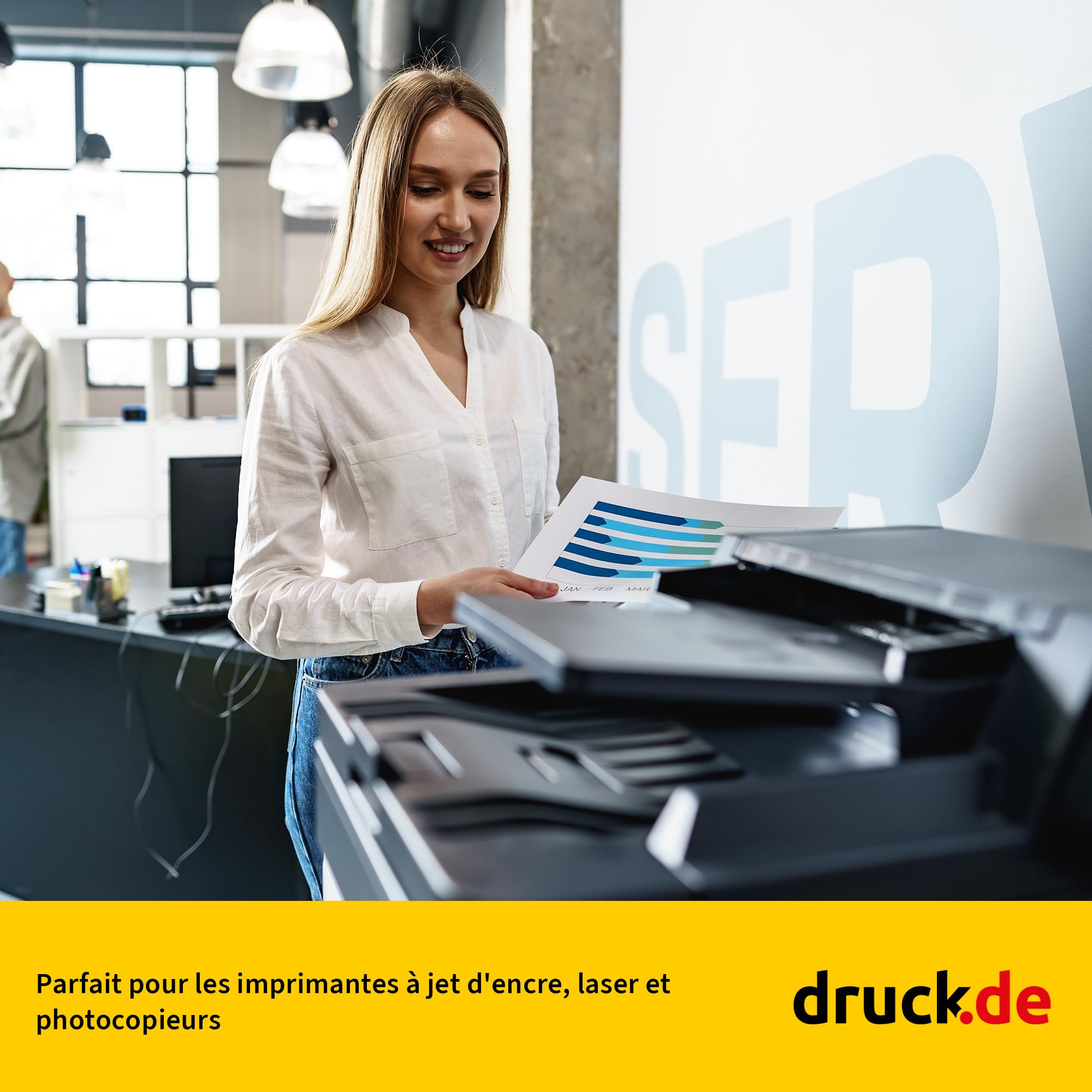Lot de 5 000 feuilles de papier pour imprimante et photocopieur, format A4 (2 x 5 x 500 feuilles), blanc, universel, pour le bureau et la maison, 2 cartons, 5 000 feuilles
