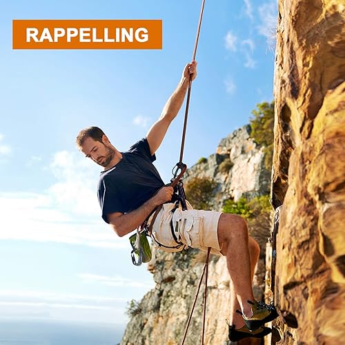 Vista 12 de Mosquetón de escalada de alta resistencia con bloqueo – Favofit 25KN 42KN UIAA certificado Auto Lock Mosquetón Clip para arborista – Gancho grande