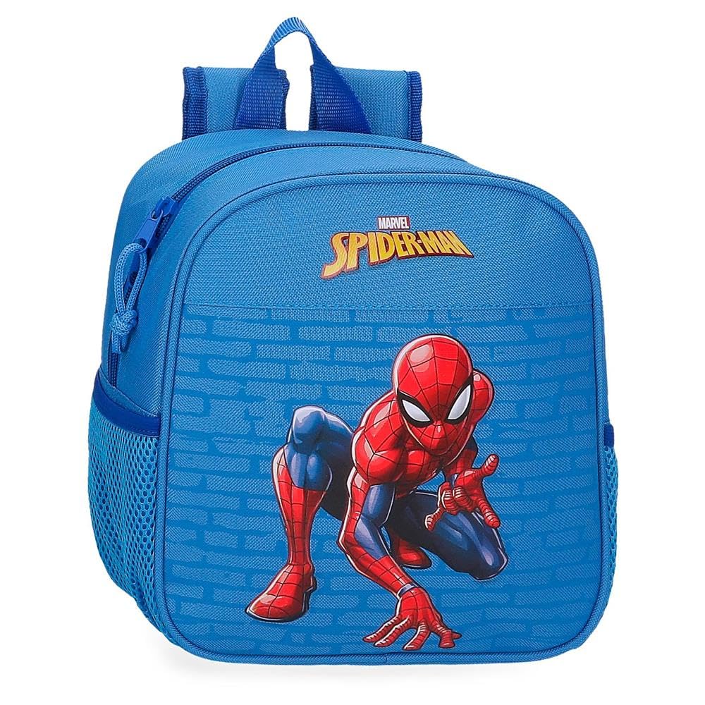Disney Mochila infantil, mochila escolar, fabricada en Poliéster, bolsillos laterales, tirantes anchos ajustables, Asa superior para colgarla