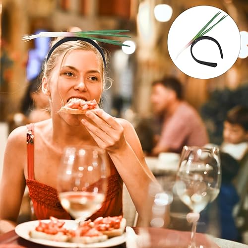 Miniatura 4 de EXCEART Diadema de cebolleta, accesorios para el cabello para niñas, accesorios para el cabello para hombres y hombres, diadema divertida para el