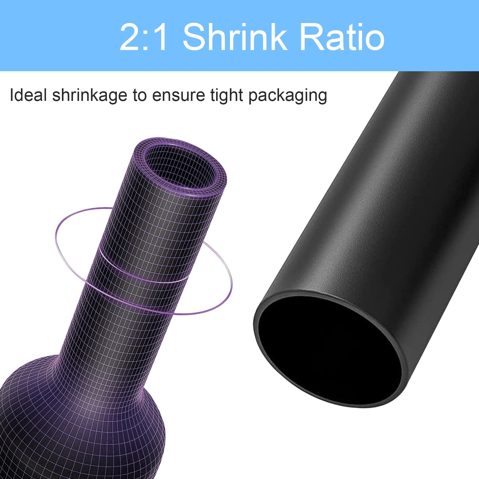 800 X Gaine Thermorétractable En Boîte Isolé Gainé Protection Câble - Foto 8