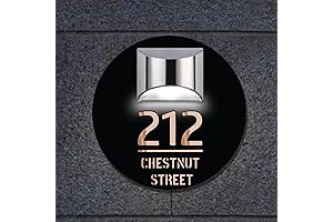 Personalized Solar Modern Door Plaque: Illuminate Your Home with Style