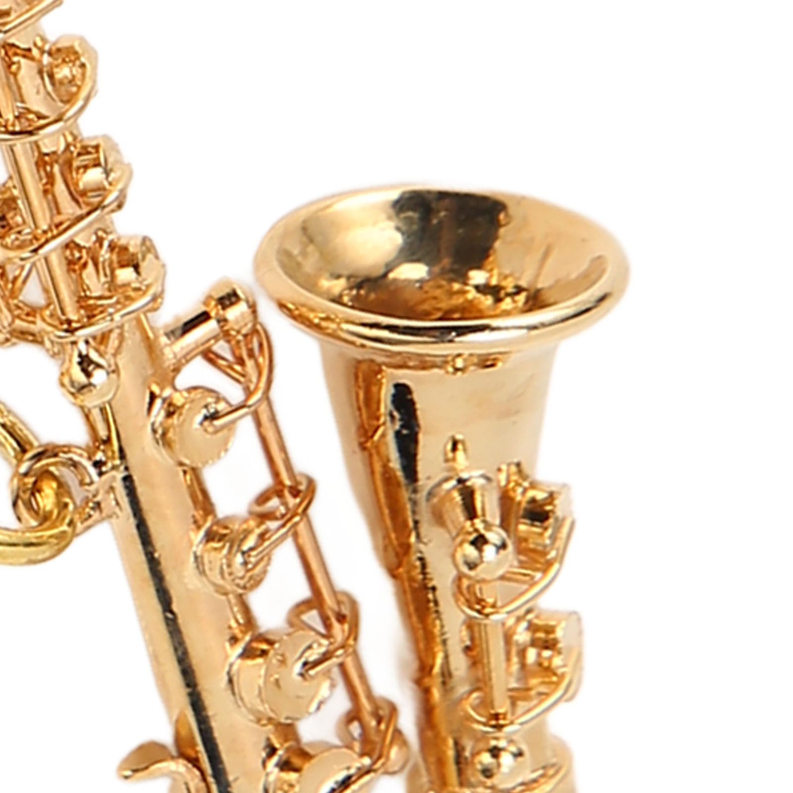 Luqeeg Saxophon-Schlüsselanhänger, Zarter Anhänger, Hübsch und Niedlich, Miniatur-Blechblasinstrument für Musikliebhaber, Geschenke, mit Rotem Samtetui, für Schlüssel, Geldbörse,
