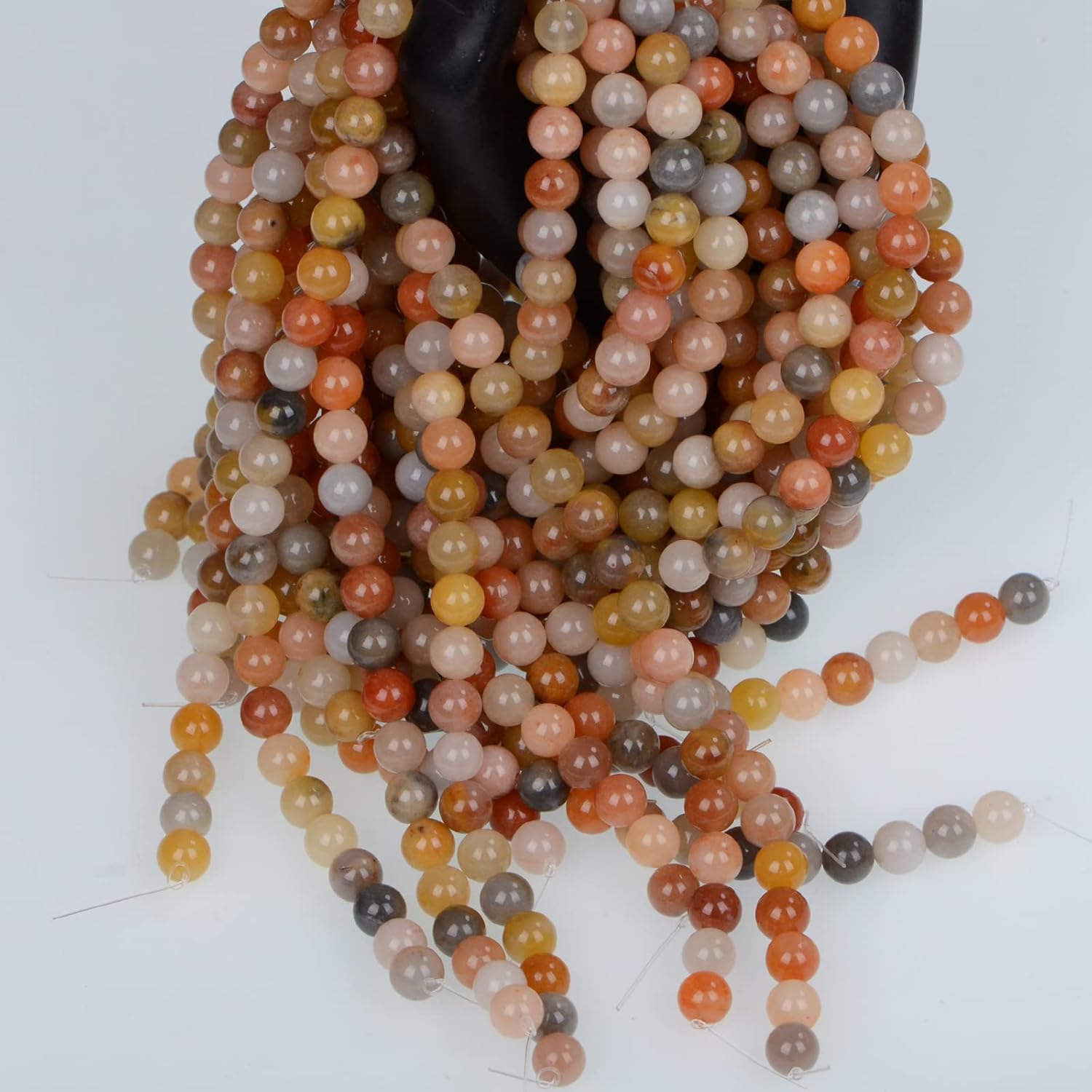 ICAI (Golden Jade) Natural Stone Beads Gemstone Round Loose Beads Crystal Energy Stone Healing Power for Jewelry Making DIY,1 Strand 88-90pcs(4mm) - Image 5