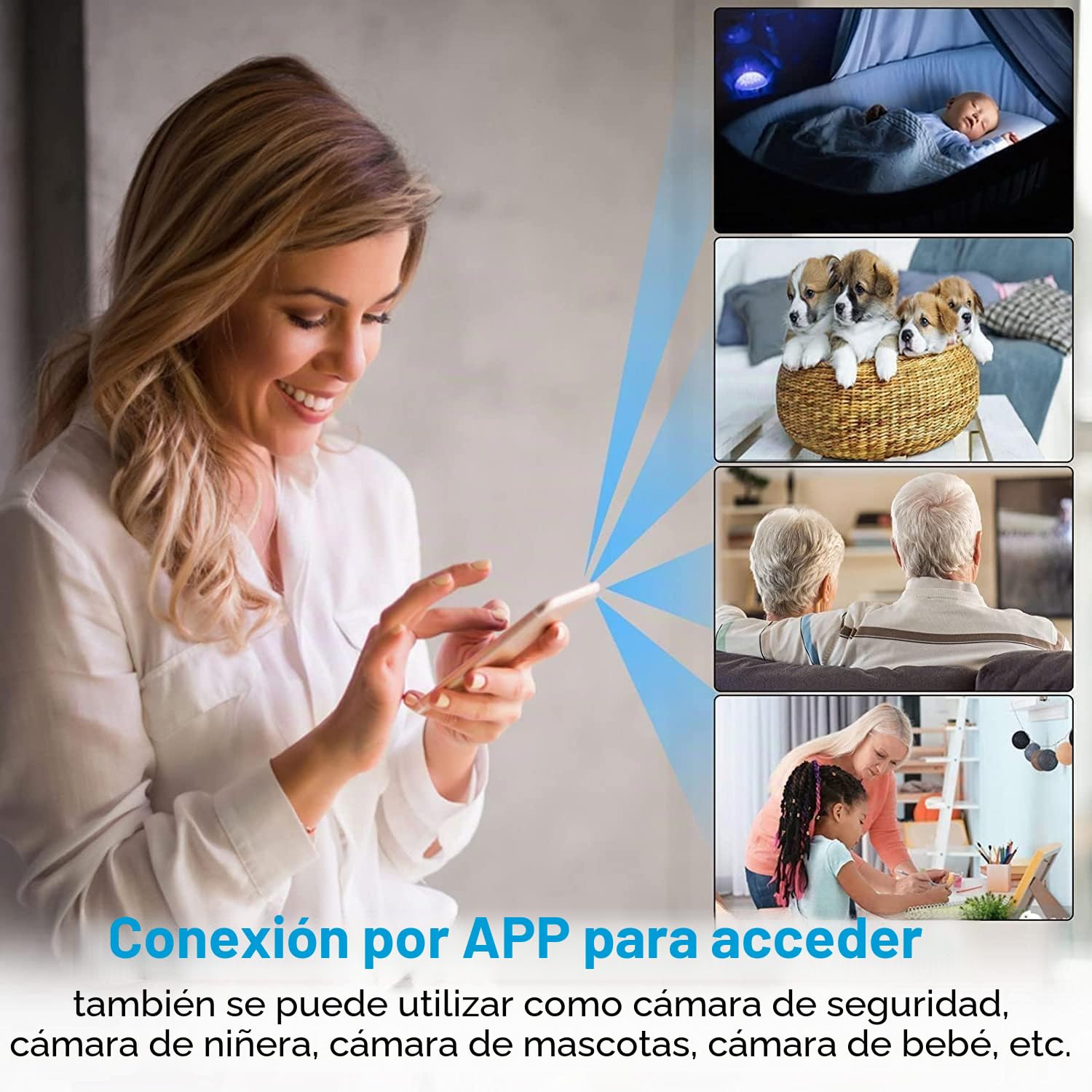 Dragonranee Cámara WiFi oculta espía con altavoz Bluetooth con ángulo de visión de 240°, cámara inalámbrica 4K, control de aplicación en vivo, detección remota de movimiento, cámara pequeña para