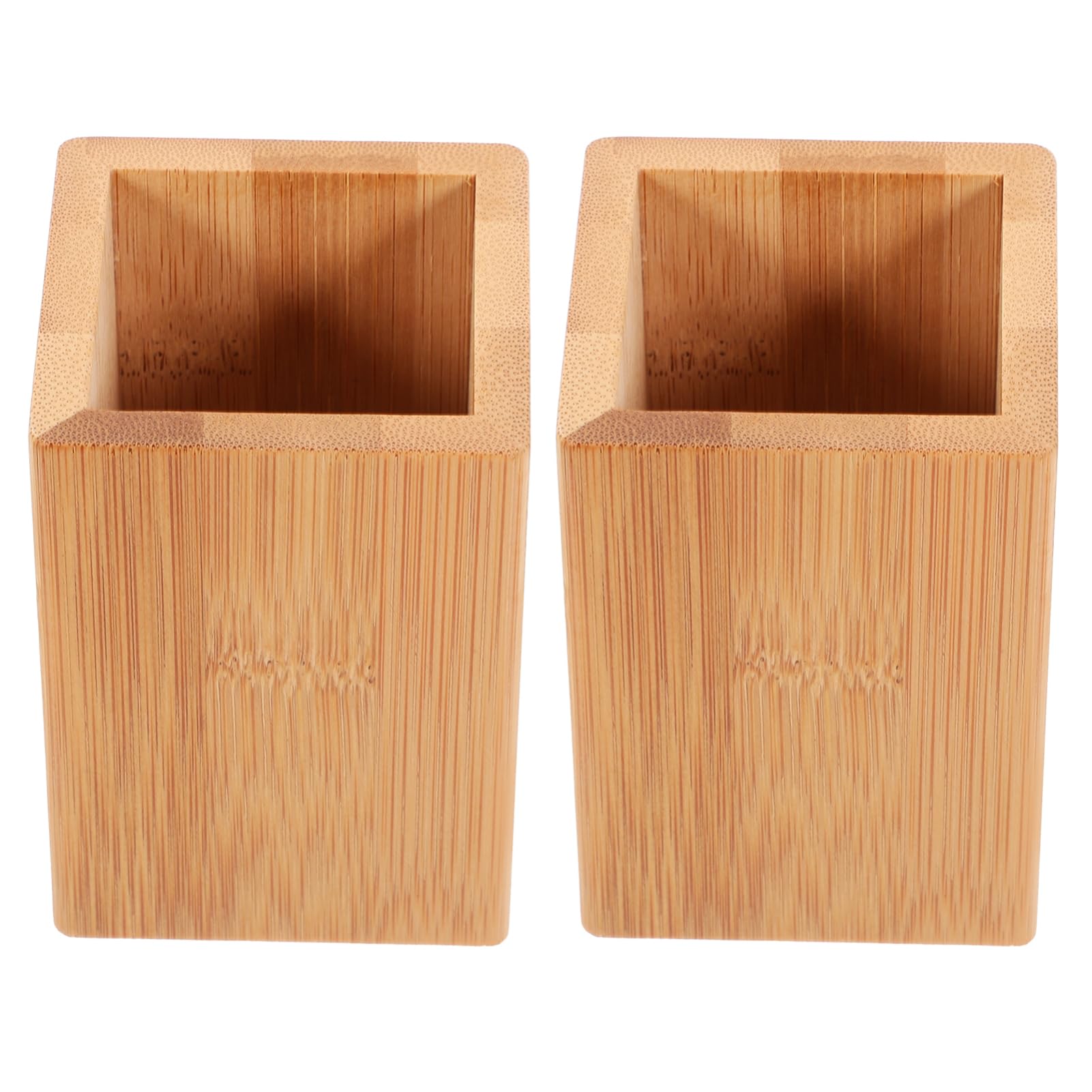 NUOBESTY 6stücke Teiliges Bamboo Pen Container Multifunktionaler Stifthalter Für Schreibtisch Zur Organisation Von Stiften Pinseln Und Kleinmaterialien Natürliche Bambusfarbe