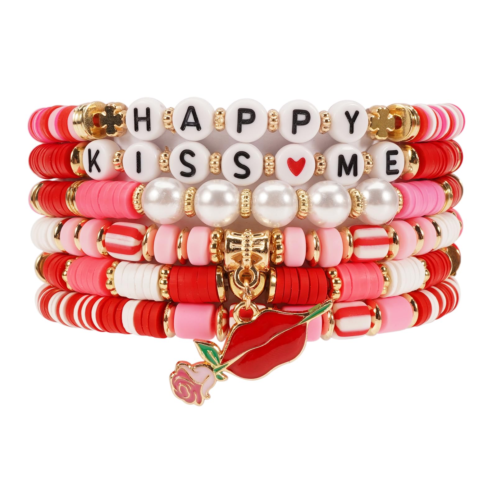 Lonext Beaded Stretch Bracelet Set for Women, Stackable Layered Design Bracelet