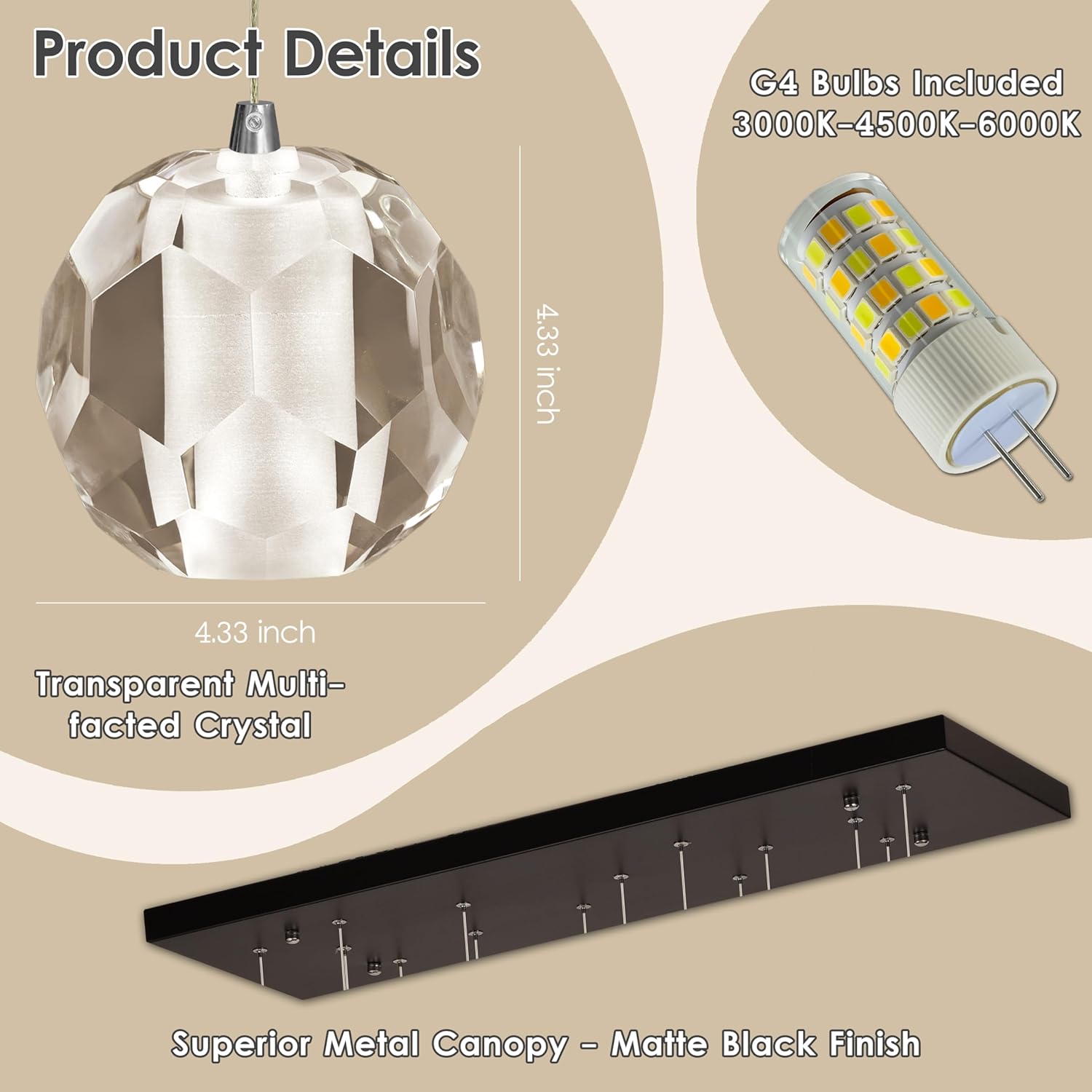14-Light Rectangle Modern Chandelier, High Ceiling Black Multi-facted Crystal Chandelier for Entryway, Adjustable Hanging Dining Room Pendant Light Fixture