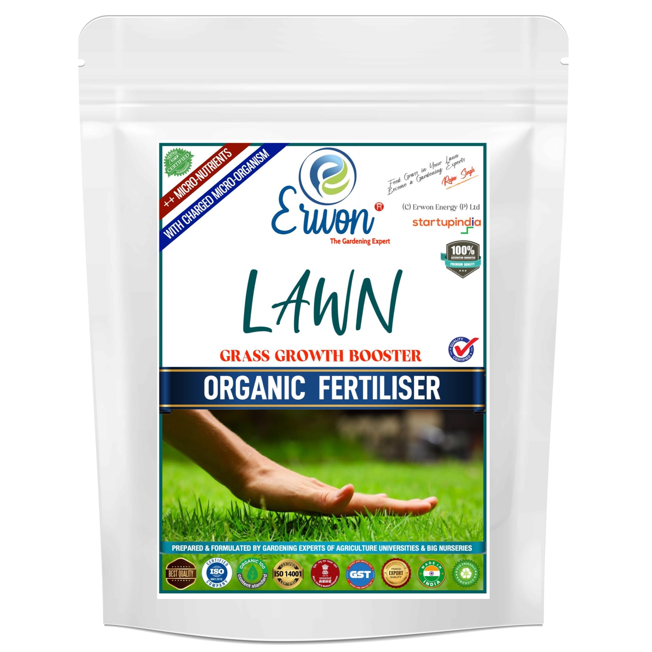 Erwon® Lawn Grass Growth Booster, Premium Essential Powerful Organic Fertilizer for Overall Growth of Lawn Grass, with Charged Micro-organism and ++ Micronutrients (900 gm) (B097998V79) Amazon Price History, Amazon Price Tracker
