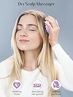 Vista 4 de HEETA Masajeador de cuero cabelludo para el crecimiento del cabello, cepillo de champú de silicona suave para exfoliación, eliminación de caspa