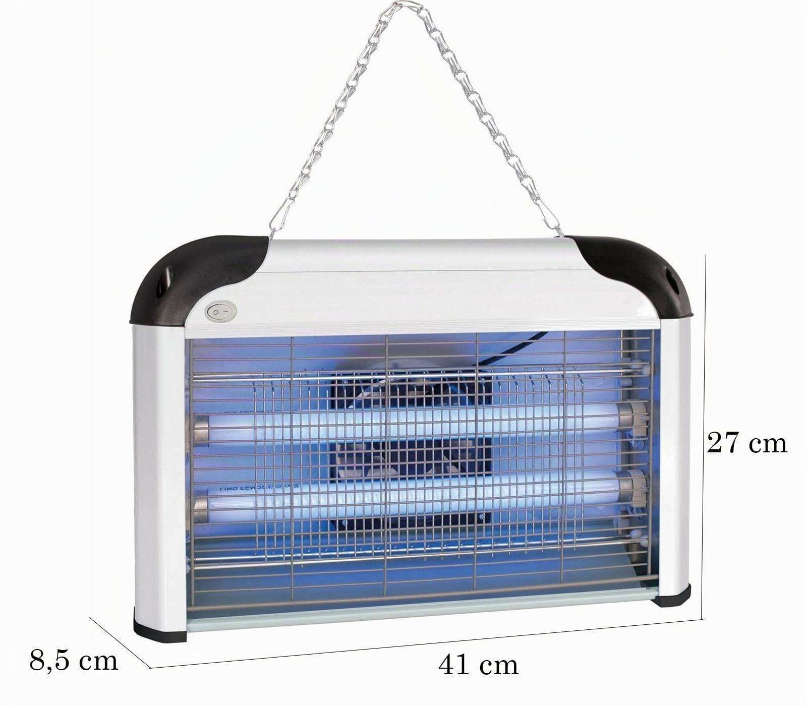 Zanzariera Elettrica Stermina Insetti Mosche Zanzare 2 Lampade 32W con Ventola di Aspirazione