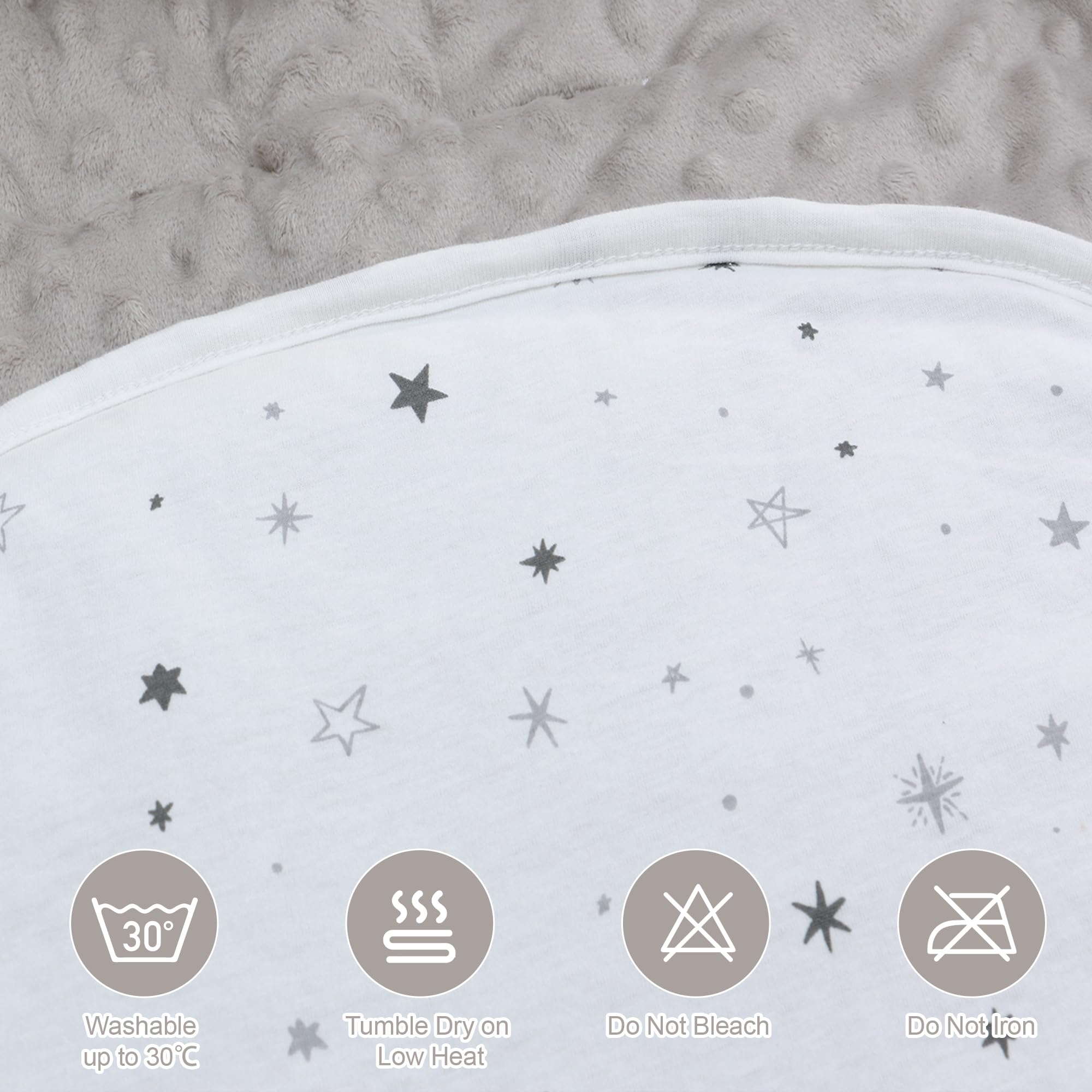 Miracle Baby Couverture D'emmaillotage Hiver Bébé, Chancelière Universelle, Couverture Enveloppante Bébé pour Poussette, Siège Auto, 3-12 Mois, Étoile