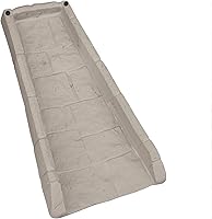 Suncast Decorative Downspout Splash Block - Light Taupe Poly Composite, Easy No-Anchoring Install, All-Weather Foundation Protection