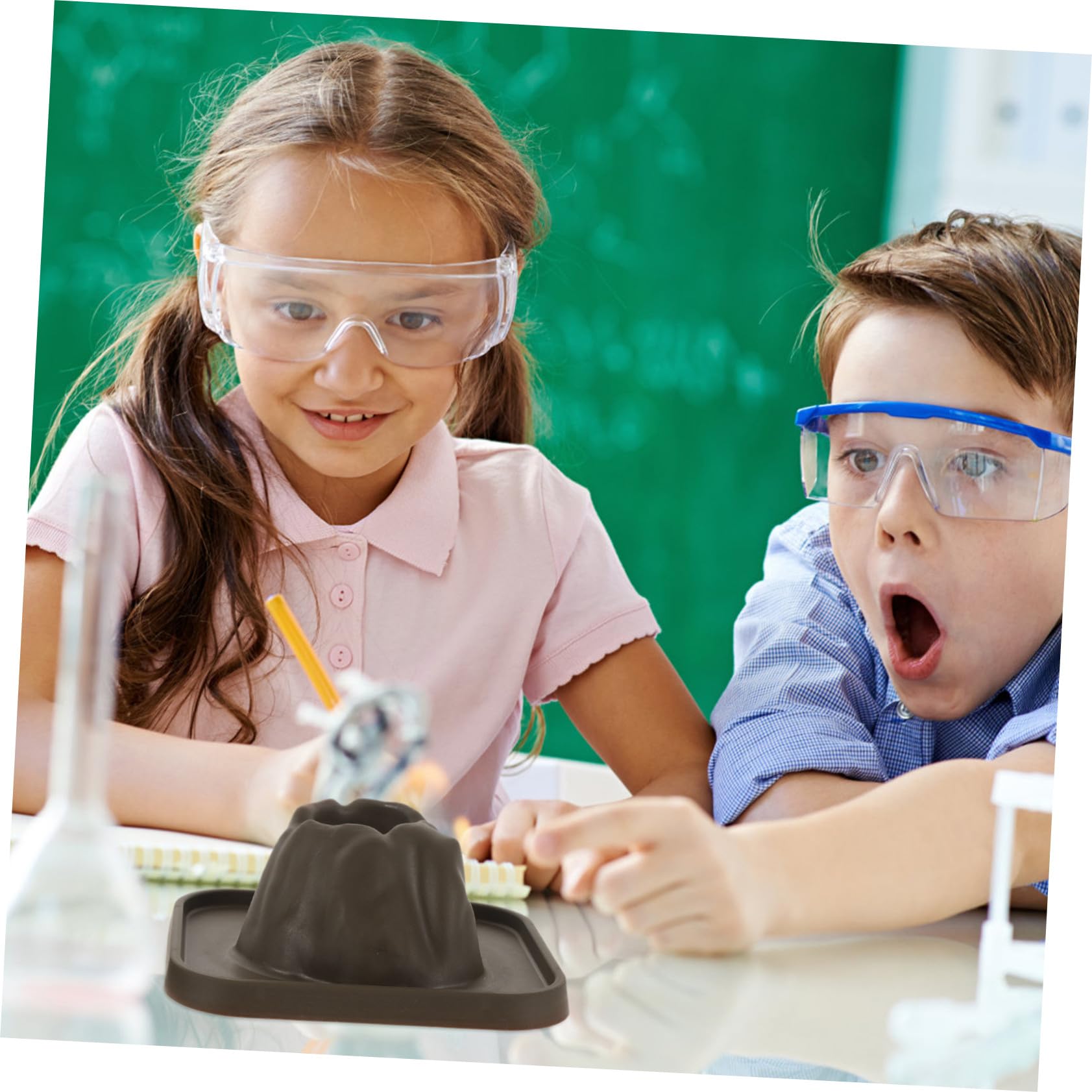 DOITOOL Kit de Ciencia para Aulas Infantiles: Modelo de Erupción Volcánica de 25 Piezas. Incluye Accesorios para Experimentos Científicos.