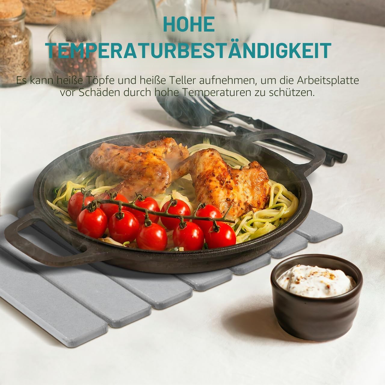Tofficu Abtropfmatte Für Die Küchentheke 15.75X11.81In Faltbare Kieselgur Trockenmatte Mit Hitzeschutz Antirutsch Wasserabsorbierende Küchenunterlage Zum Geschirr Trocknen