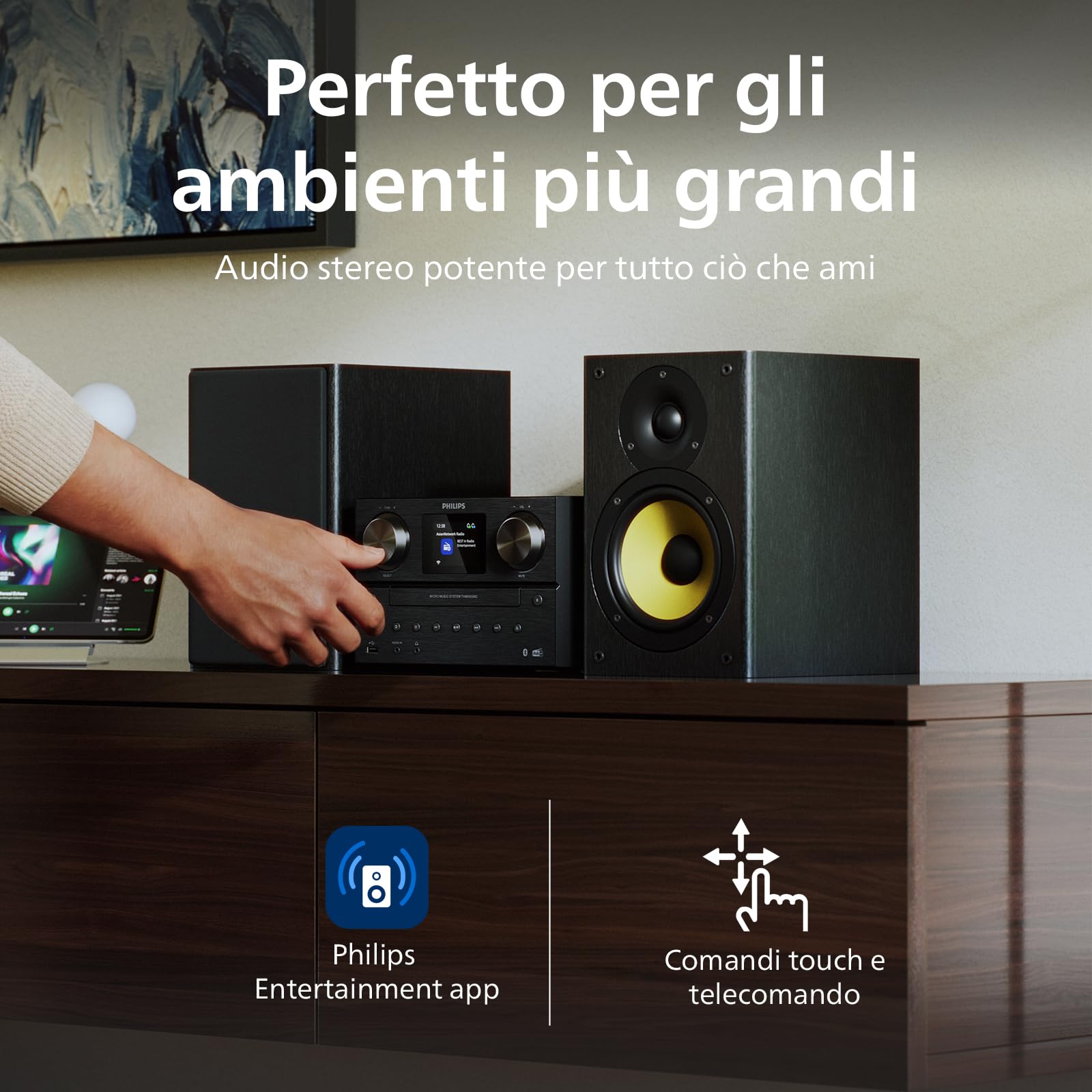 Philips TAM8905M2 Sistema musicale micro, 200W, Radio Internet, DAB+