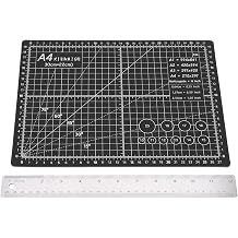 Pwshymi A4 Cutting Mat with Stainless Steel Ruler