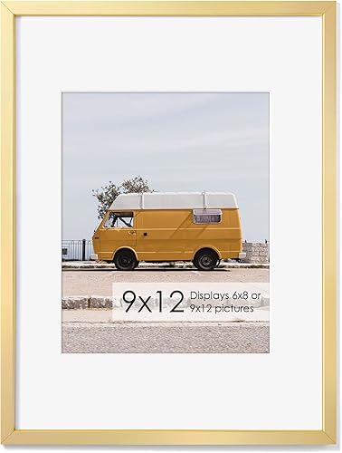 Miniatura 137 de Fun Memories Portarretratos de metal de 16 x 20 pulgadas con paspartú de 11 x 14 pulgadas, acabado de aluminio cepillado, parte delantera de vidrio