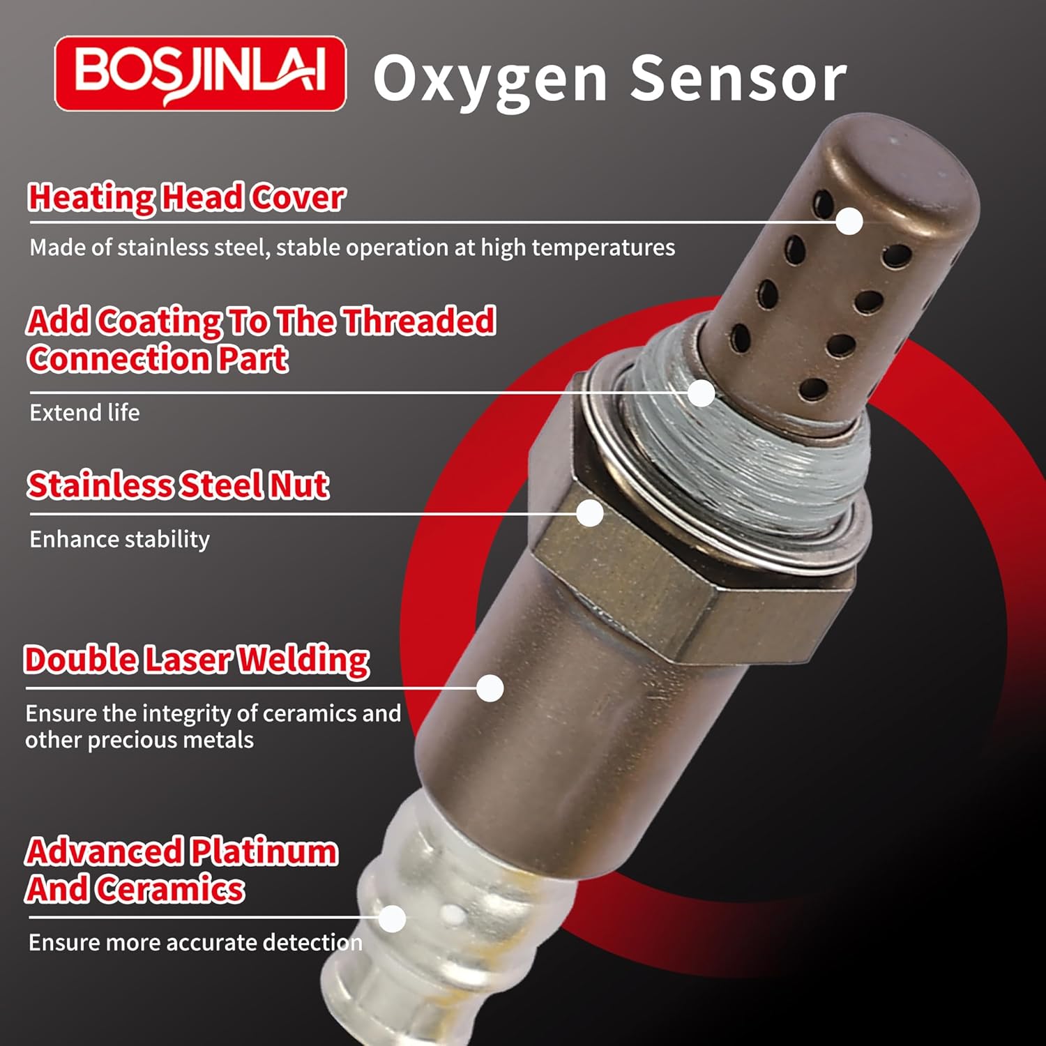 O2 Oxygen Sensor Downstream for Saab 9-2X 2.0 2.5L 2005-2006, for Subaru 2.0L Impreza 2002-2005, for Subaru 2.5L H4 Baja Forester Impreza Legacy Outback WRX STI, Outback 3.0L H6 2001-2004 1Pc