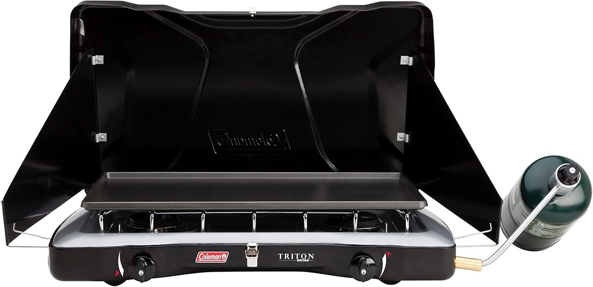 Estufa de camping a gas Coleman | Estufa de propano Triton, 2 quemadores