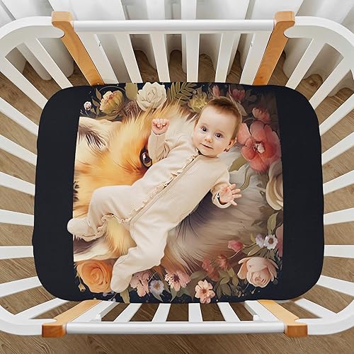 Miniatura 7 de Fitted Crib Sheets Fox Flower Floral Baby Crib Sheets for Boy & Girl Toddler Mattress Sheets 21216065