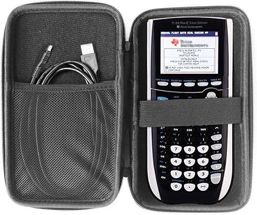 Estuche rígido compatible con calculadora gráfica Texas Instruments TI-84 Plus C Silver
