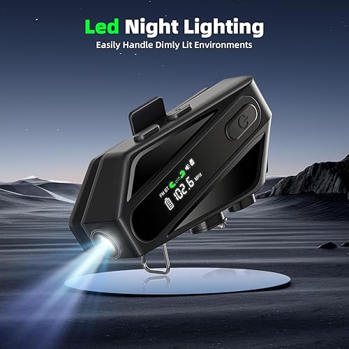 Miniatura 8 de Auriculares Bluetooth para casco de motocicleta con pantalla LED, sistema de intercomunicación de casco de 2 vías con 2 micrófonos tipo, ranura para