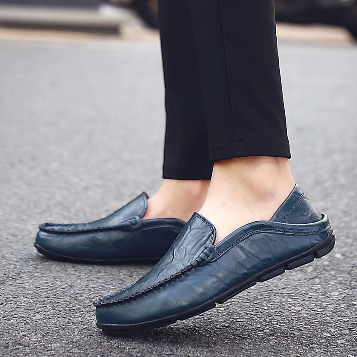 Mocasines de Hombre Mocasines Zapatos Hechos a Mano de Cuero Slip On Driving Business Shoes
