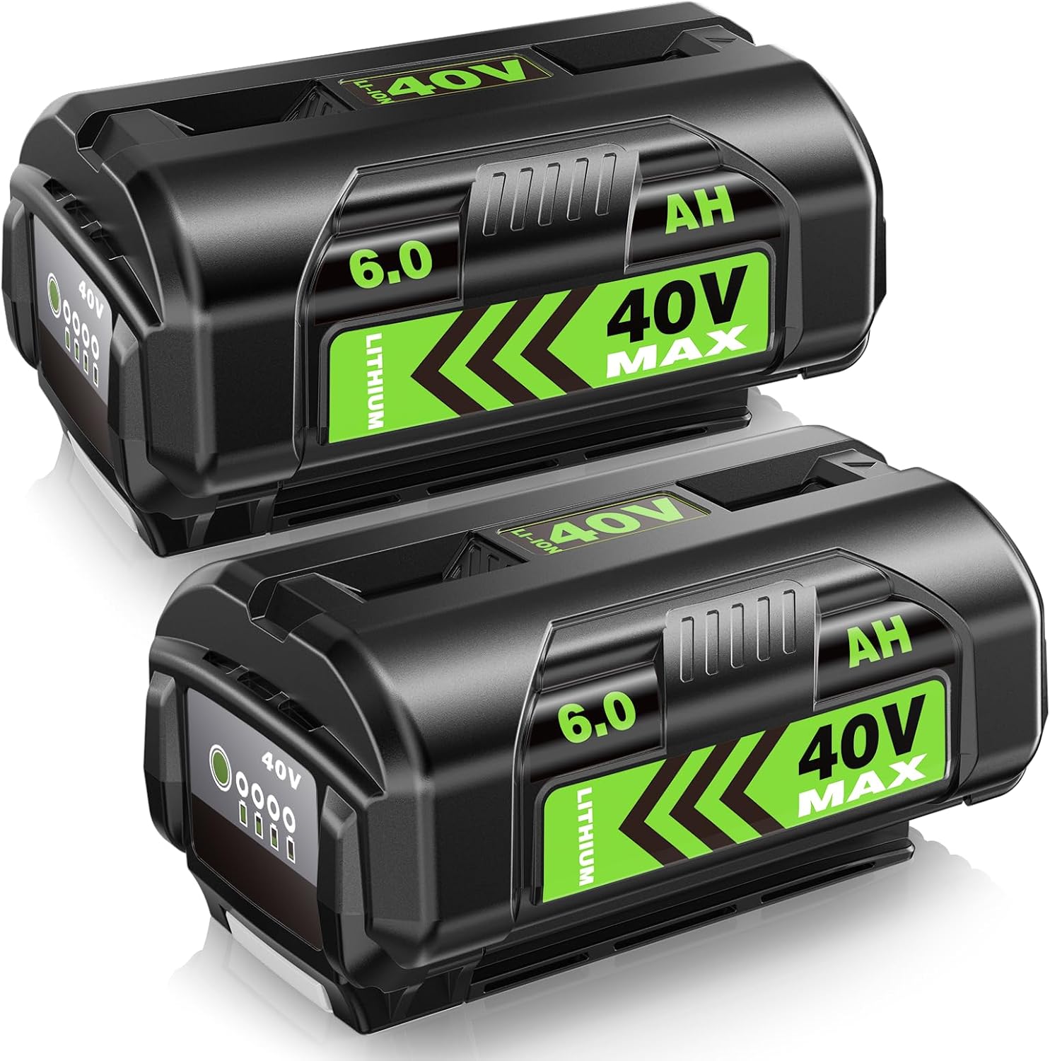 6.0Ah Battery Replace for Ryobi 40V Battery Compatible with Ryobi 40 Volt OP4026A OP4015 OP4040 OP40201 OP4050A OP40261 OP4030 OP4060 Power Tools (2Pack) (2PACK)