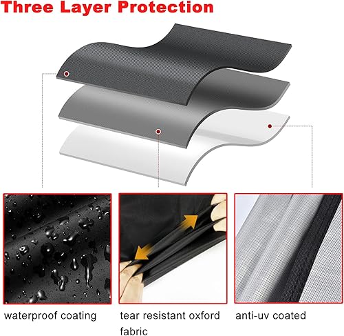 Miniatura 4 de Cubierta para parrilla, cubierta impermeable de 40 pulgadas, resistente a los rayos UV, cubierta de parrilla de gas para Nexgrill Brinkmann Weber