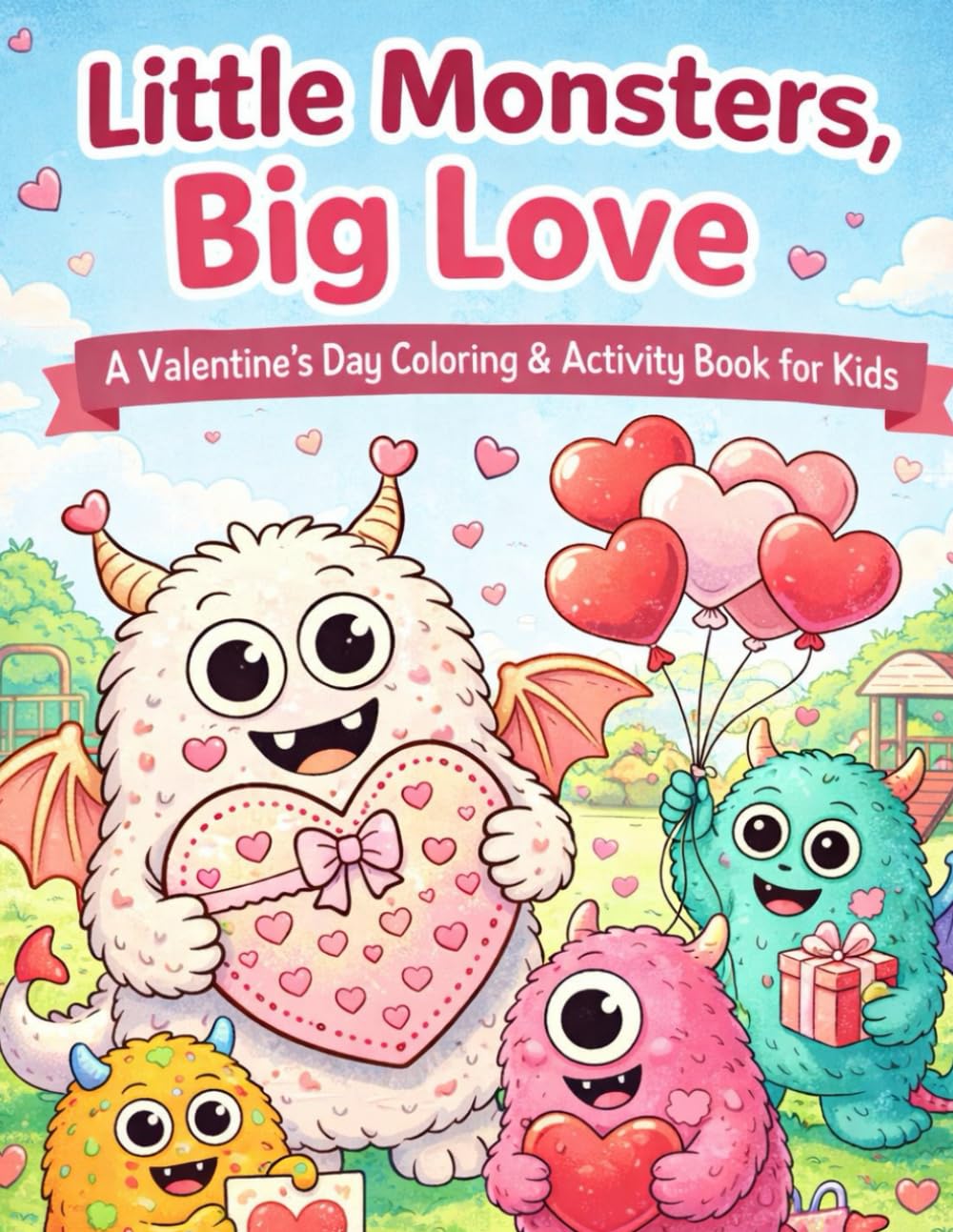 Little Monsters, Big Love: A Cute Valentine’s Day Coloring Book for Preschool Aged Children