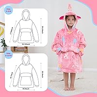 Vista 4 de UOMNY Manta con Capucha Portátil para Niños Mantas Portátiles