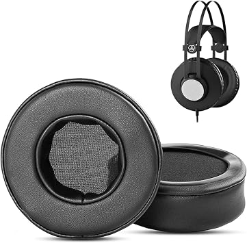K52 Earpads Cushion Replacement with Protein Leather for K72/AKG K52/AKG K92/AKG K240 Headphones