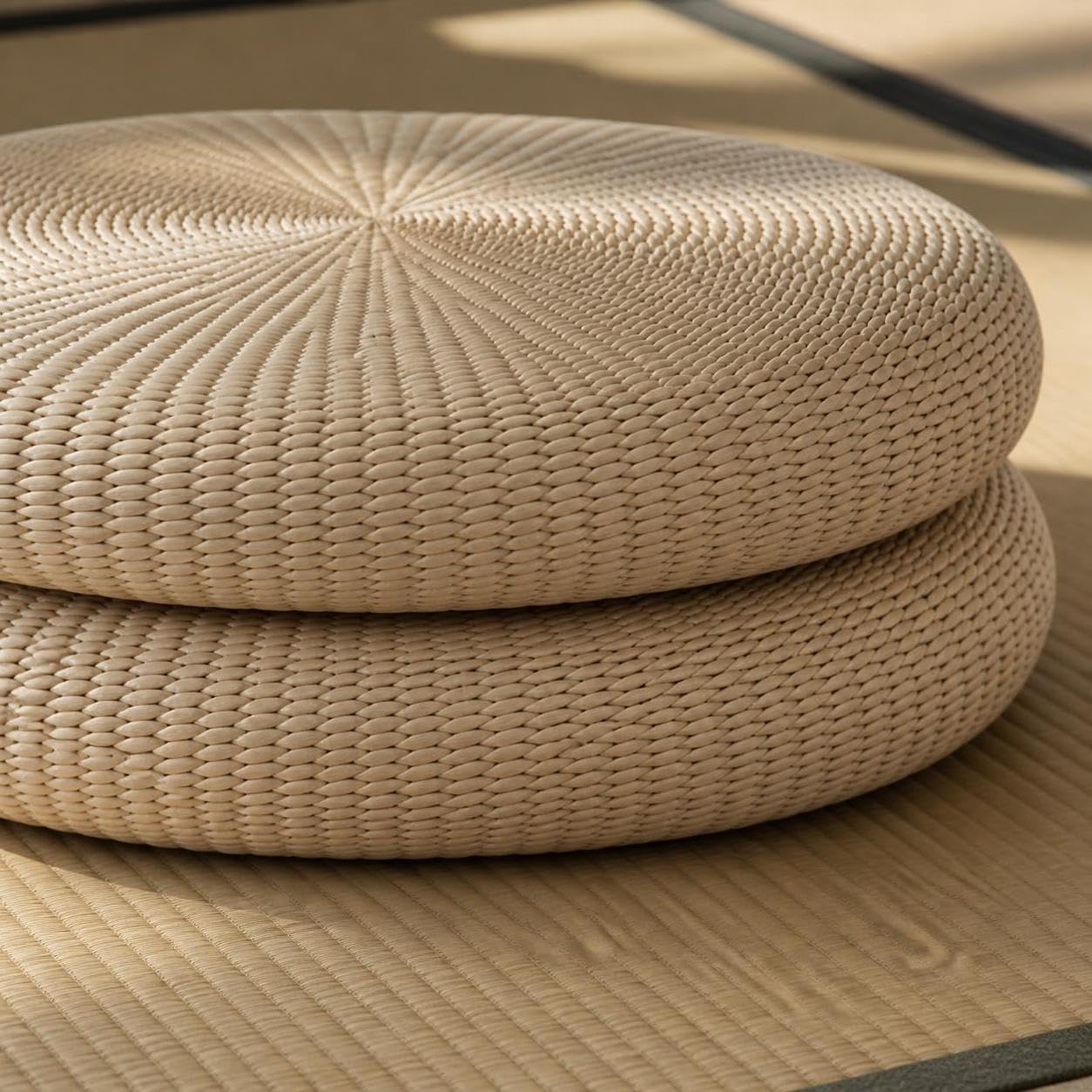 Cojín Suelo para Tatami, Estilo Japonés, Redo, para el Hogar, Paquete de Dos (2), promoción de Descuento, Diámetro 50CM, Grosor 20CM