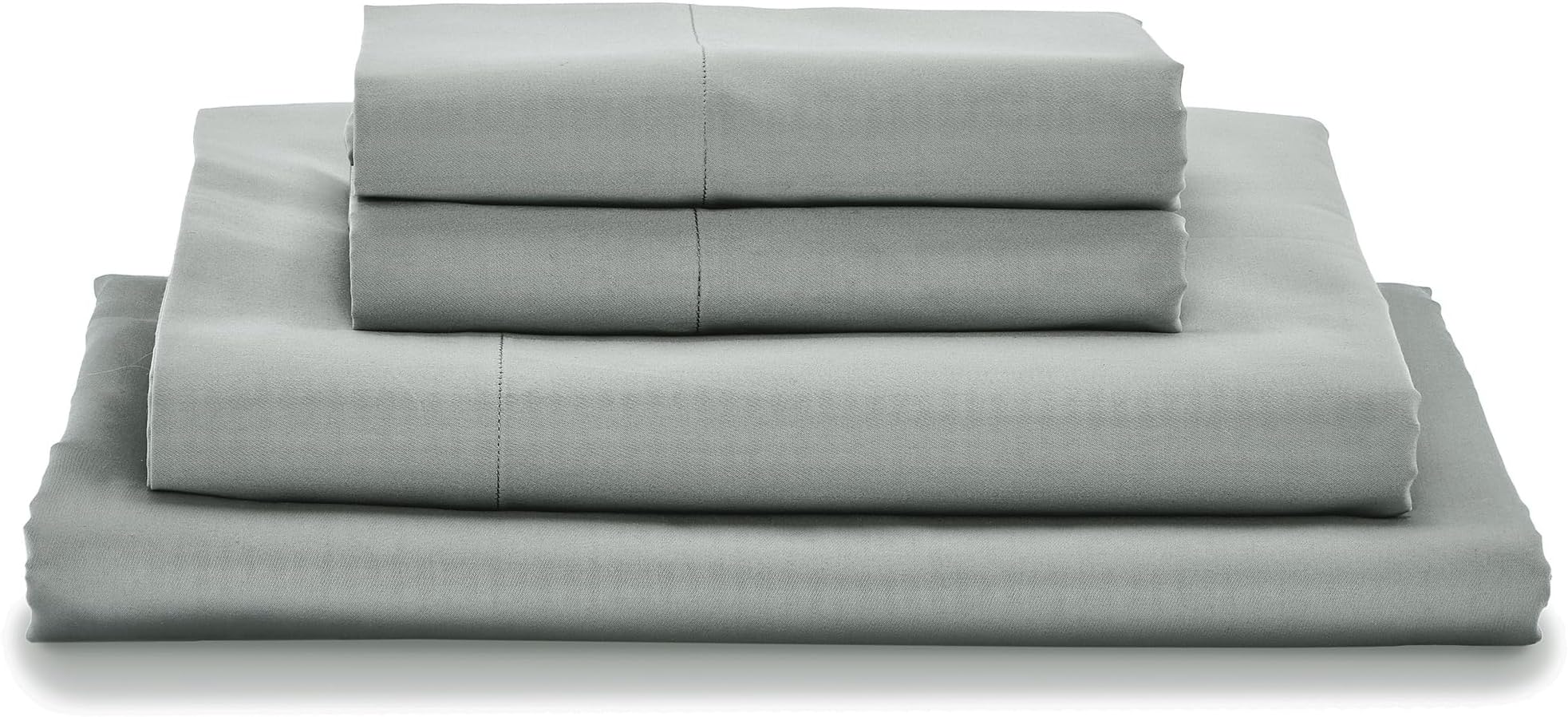 MyPillow Giza Dreams Bed Sheets, 100% Certified Giza Egyptian Cotton, Deep Pocket, Sateen Weave [California King, Light Gray]