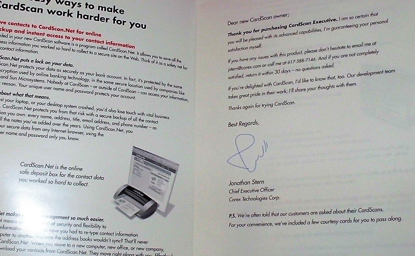 CardScan Executive 700 Box Contents