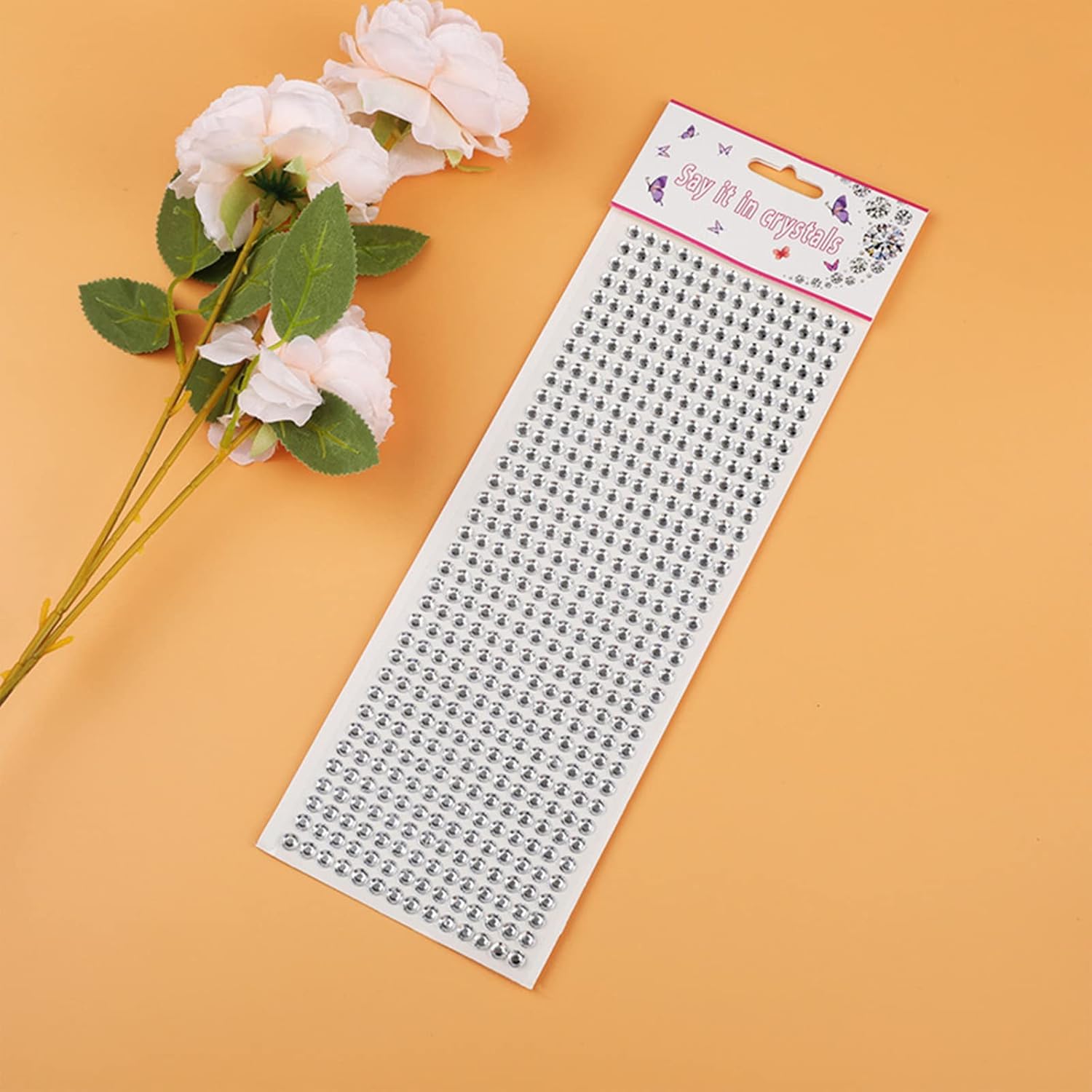 3108 Pieces Colorful Self-Adhesive Rhinestone Stickers Suit, Gems for Crafts Crystal Stickers for DIY Craft,Scrapbooking Embellishments,Decorations. (6 Sheets)