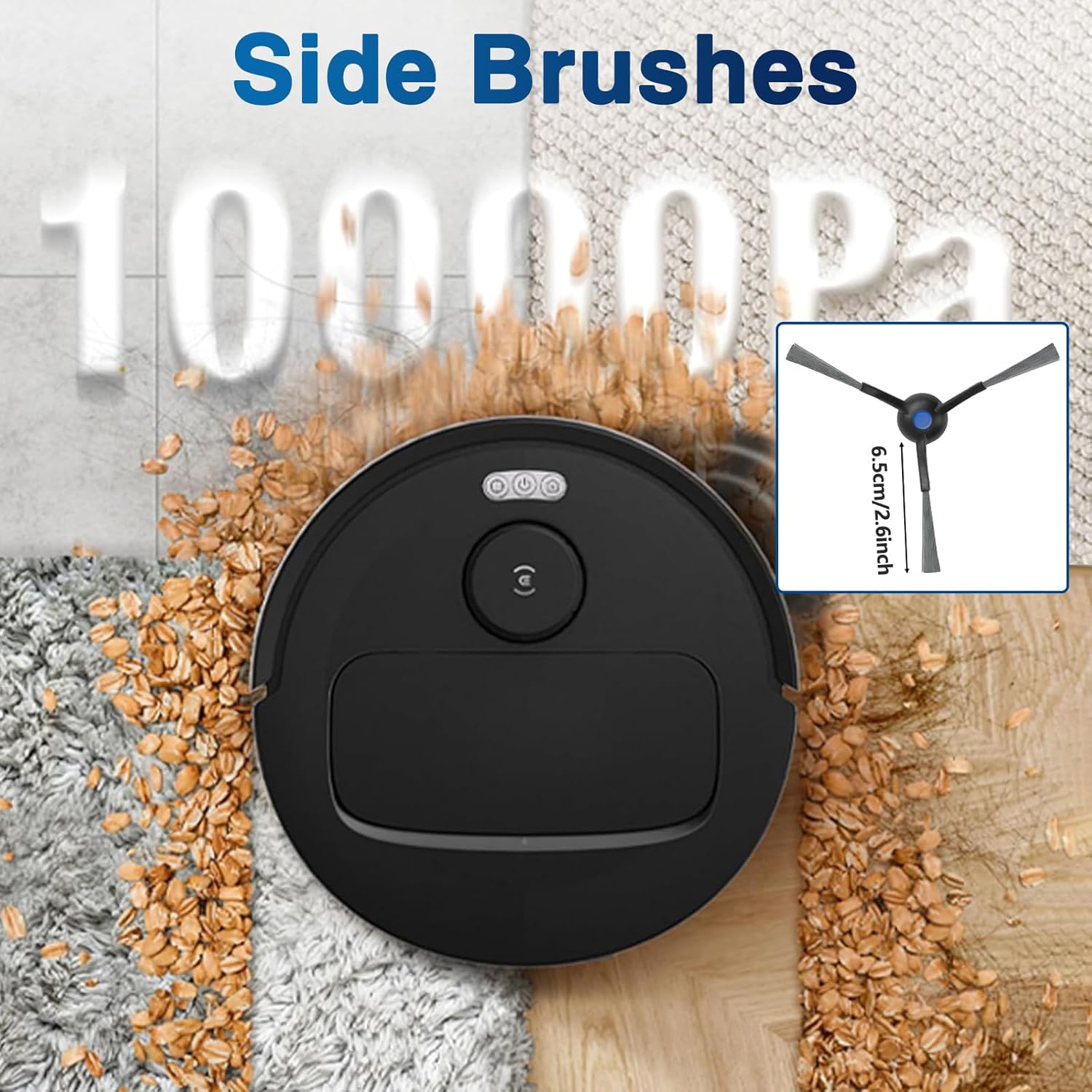 14 Pack Replacement Accessories Kit for Ecovacs Debot N30 PRO / N30 Omni / N30 PRO Omni Vacuum Cleaner, 1 Main Brush,4 Side Brush,2 HEPA Filter,4 Mop Pads,3 Dust Bags