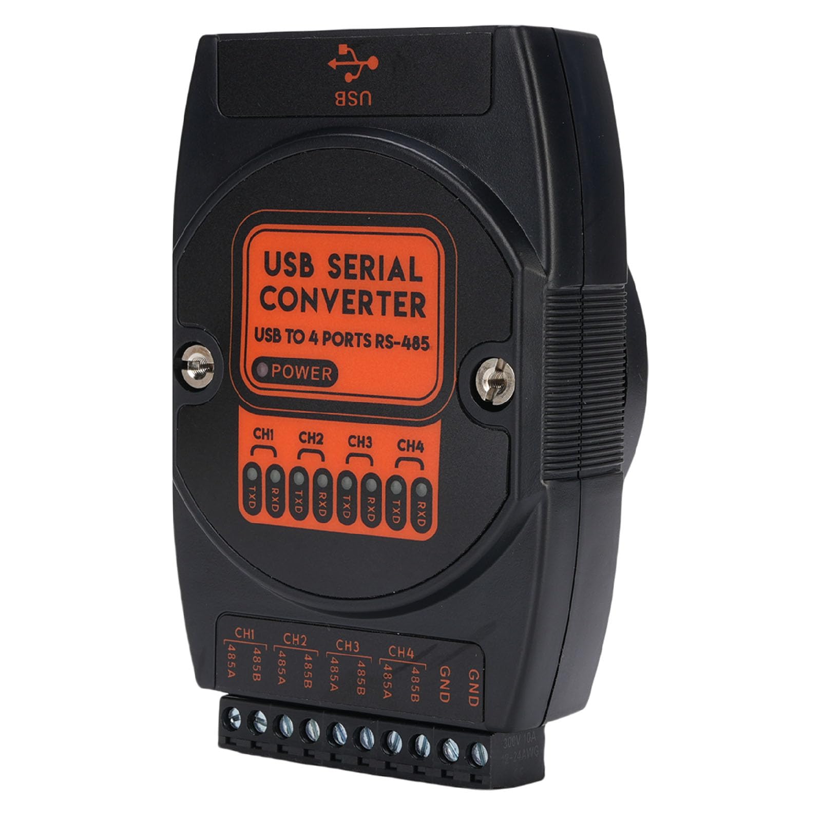 Domary Convertidor Digital USB a 485 de 4 Vías Diseño Confiable y Fácil de Usar para PC y PLC Industriales Clip Trasero a Presión 110 X 72 X 26 Mm