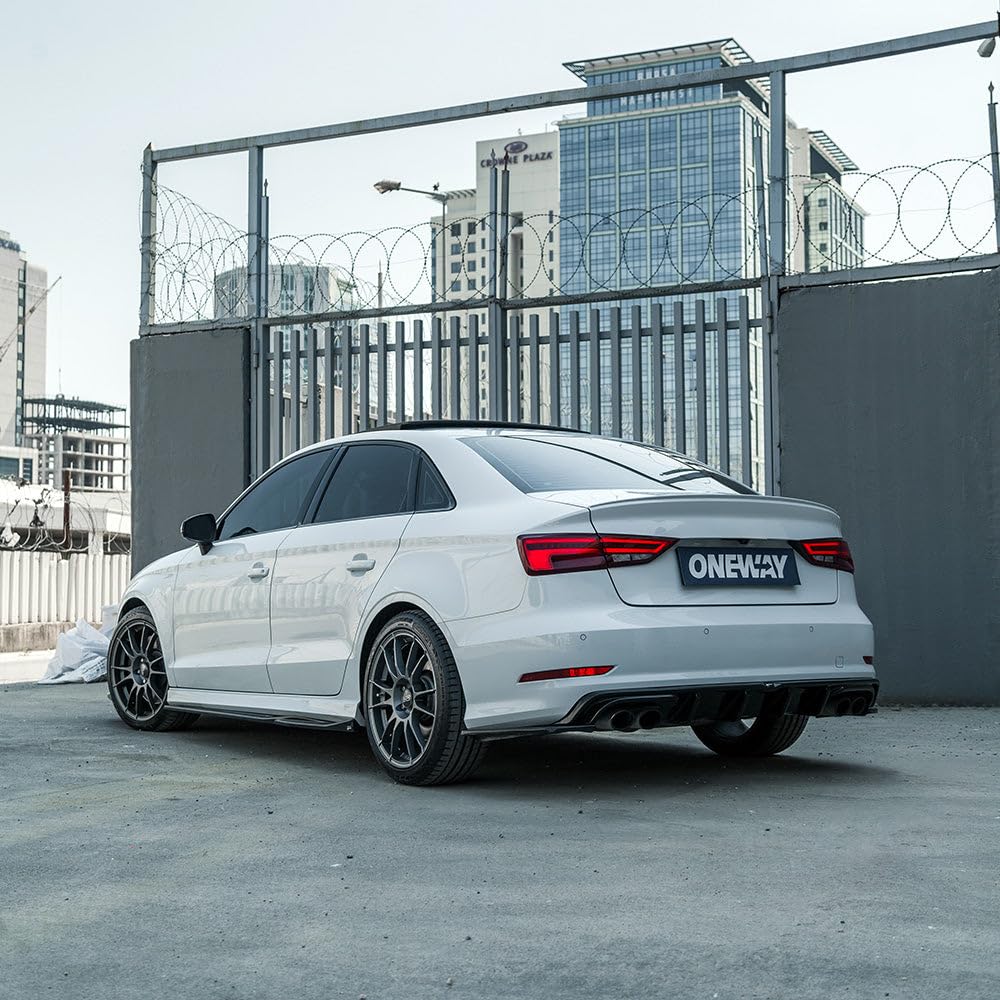 Oneway Rear Side Diffusors compatible with Audi S3 8V Sedan 2013-2016 - Gloss black