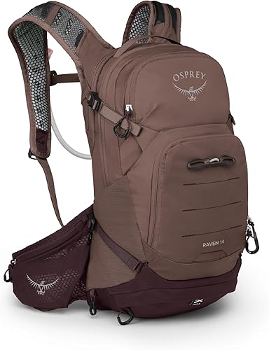 Miniatura 14 de Osprey Raven 14L Mochila de ciclismo de montaña para mujer con depósito hidráulico Deep Fig,Negro -,Marrón Magma,https://www.amazon.com/dp/undefined