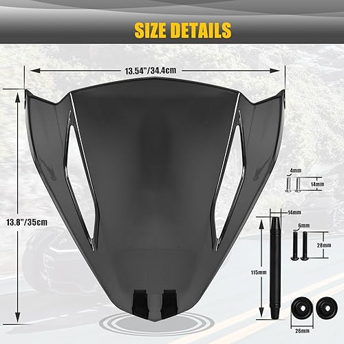 Miniatura 2 de Soporte de calibre para Spyder F3, cubierta de calibre Sresk para Can Am Spyder F3 F3-S 2015-2022, reemplaza #219400531 (ahumado)