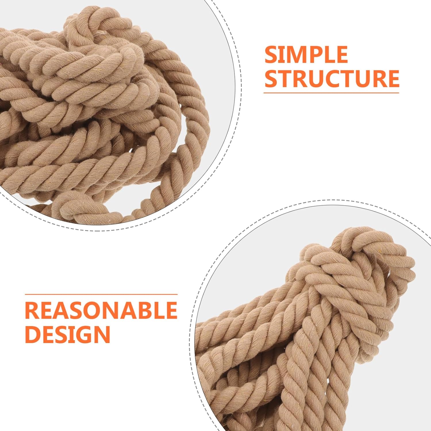 VICASKY Nautical Rope for Crafts Tough Hemp Handrail Rope for Garden Boat and DIY Projects
